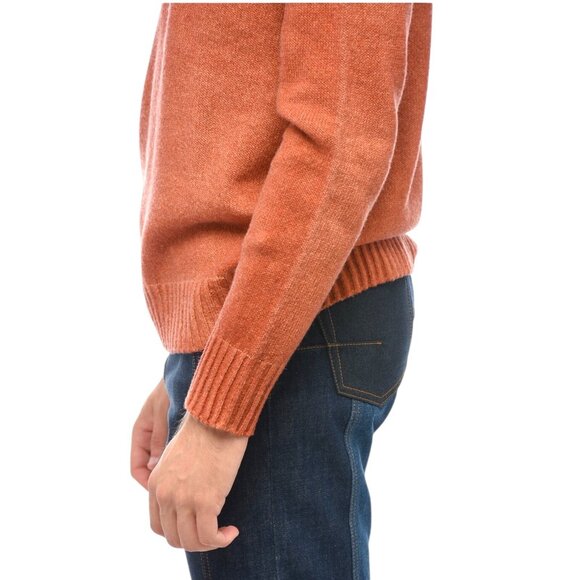 ALTEA Crew Neck Virgin Wool Sweater Burnt Orange Men's Size XXL NEW Retail $410 - Picture 4 of 9